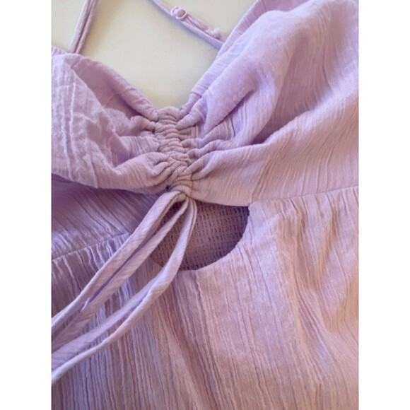 Bar III Cut Out Tie Maxi Purple Cross Back Pullover Dress Women's Size S NWT - Picture 6 of 7